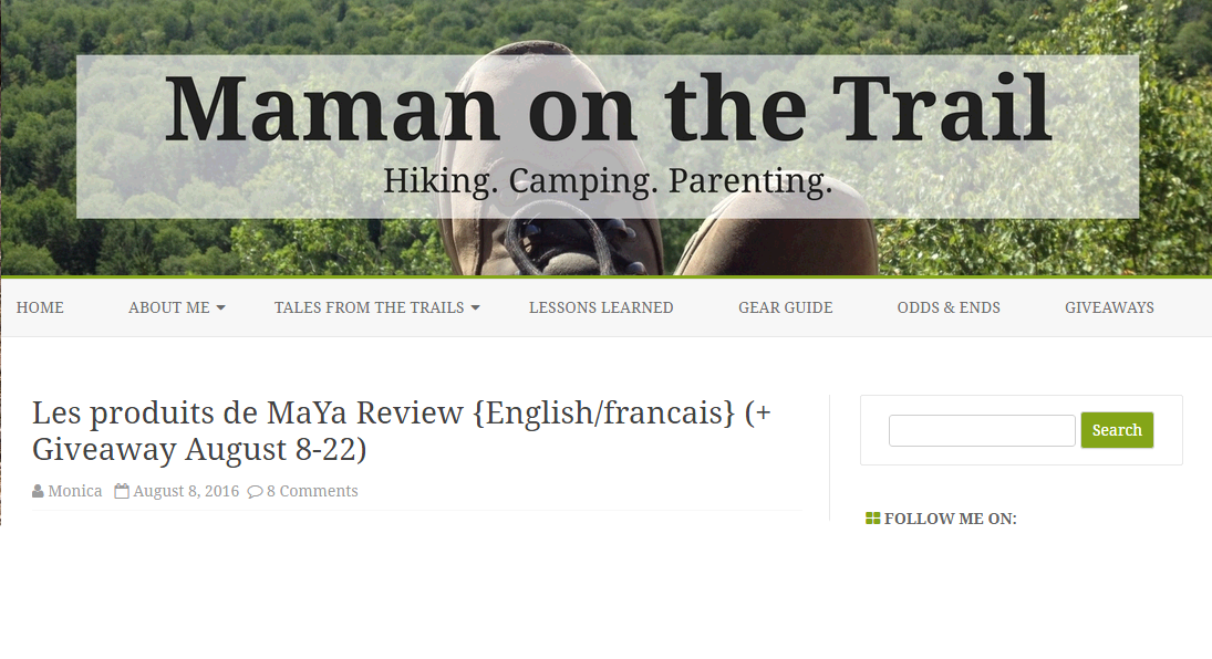 Maman on the trail